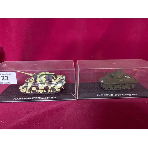 723 - 4 Boxed Diecast Military vehicles