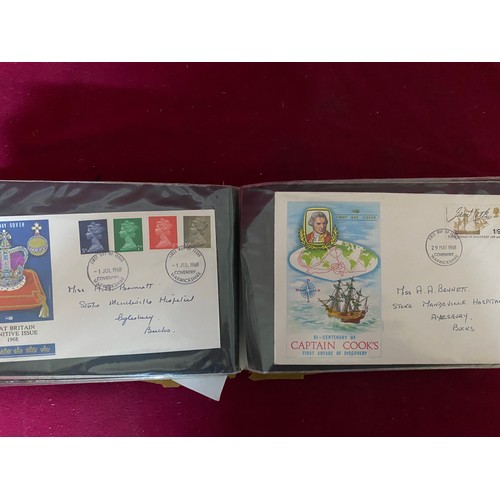 724 - Box of Stamps with album of first day covers.