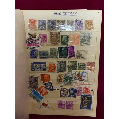 724 - Box of Stamps with album of first day covers.