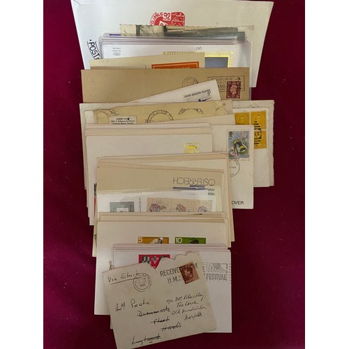 724 - Box of Stamps with album of first day covers.