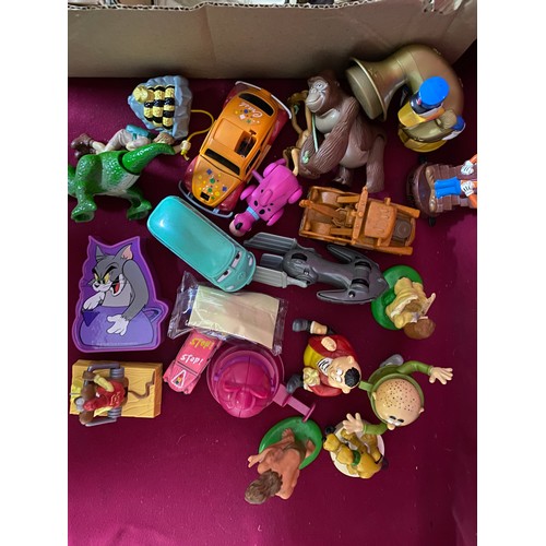 738 - Box filled with McDonalds collectables