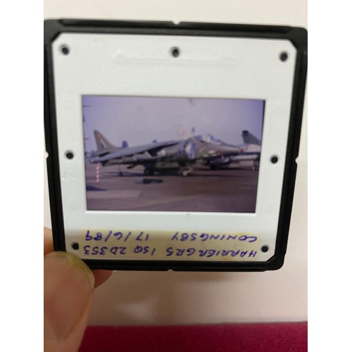 744 - Box of Approximately 200 35mm slides of military aircraft