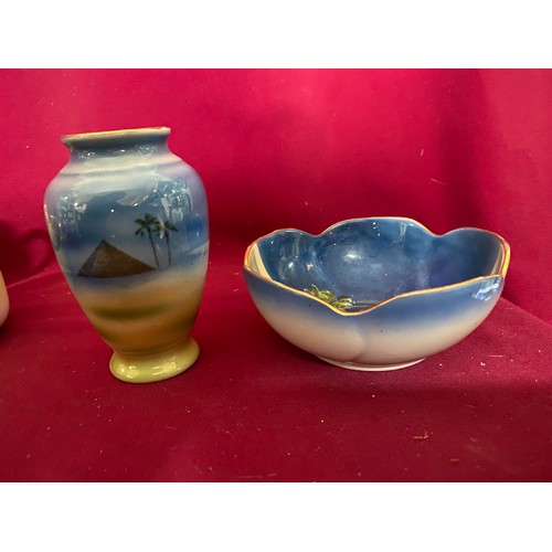 911 - Selection of Noritake porcelain including Vase and Cruet set and others.