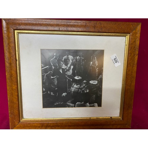 920 - Framed black and white photo of Dinah Washington and her band.