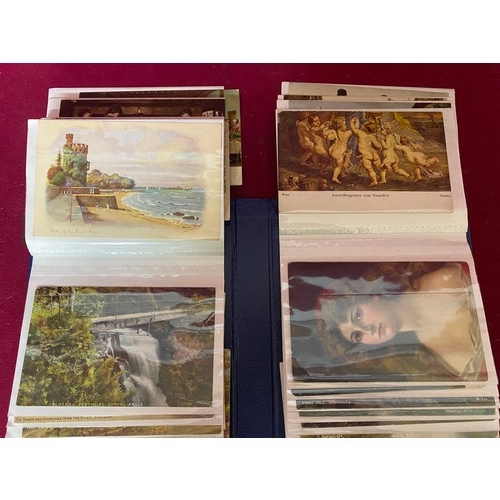 727 - Postcard Album and 80 vintage postcards