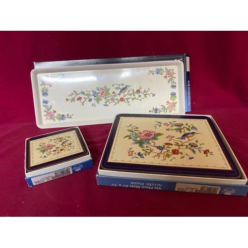 372 - Collection of Aynsley accessories comprising of tray, placemats and coasters