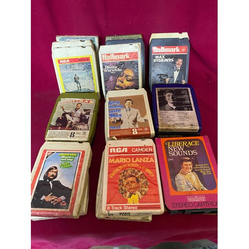 413 - Collection of 20, 8 track cassettes from John Denver, Dionne Warwick, Liberace and others.