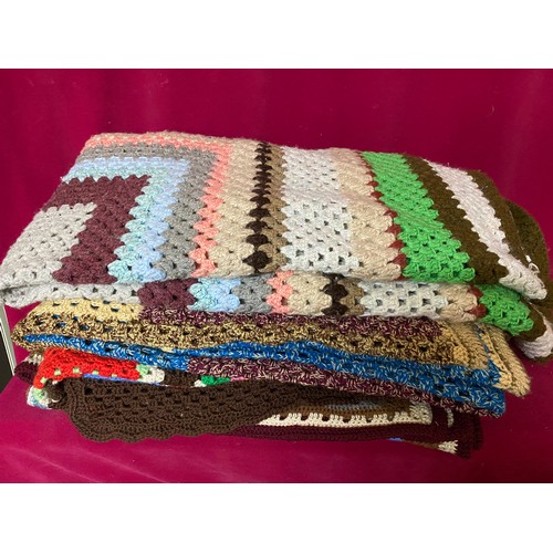 492 - Collection of 4 crocheted blankets