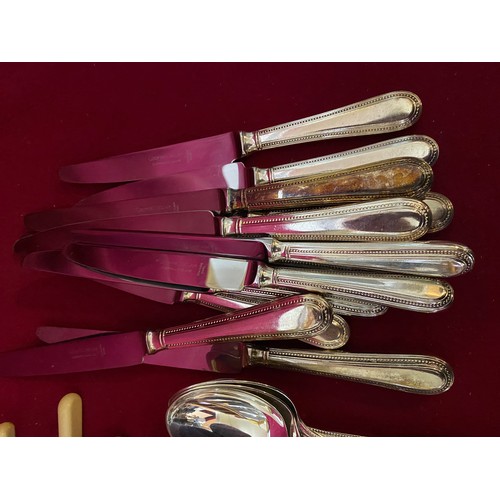 521 - Selection of EPNS cutlery, toast rack and carving set