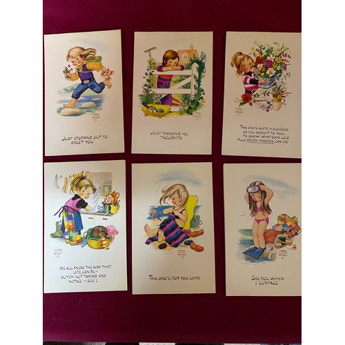 493 - Collection of 11 genuine vintage Lucie Atwell postcards
