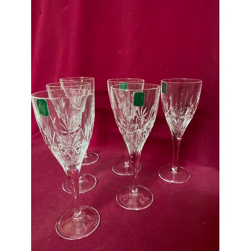 571 - Set of 6 Edinburgh Crystal wine glasses.