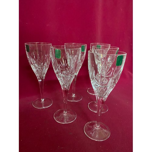 571 - Set of 6 Edinburgh Crystal wine glasses.