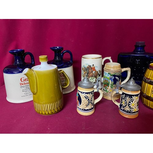 581 - Selection of Tankards, Jugs and a Teapot.