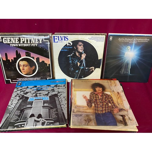 607 - 50 LP's from many different artists including Elvis and Streisand.