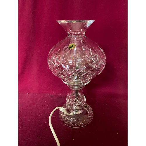 626 - Waterford Crystal Lismore table lamp, has slight damage.