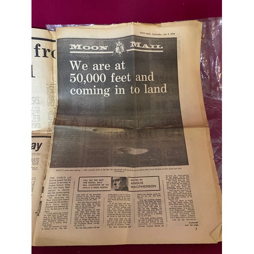 639 - Original Apollo 11 'Moon Mail' Newspaper Daily Mail July 11th 1969.