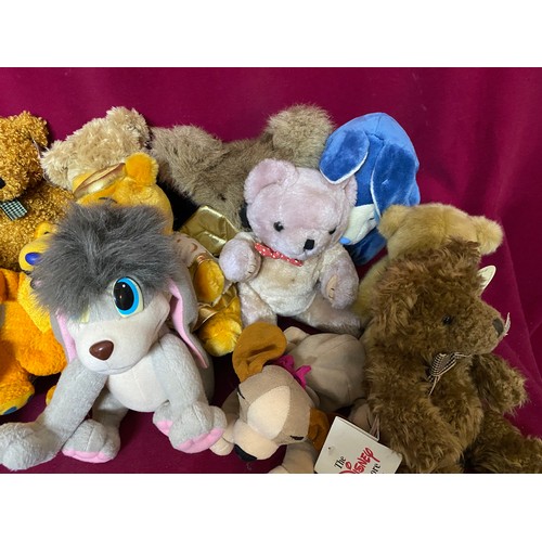 651 - Large selection of soft toys.