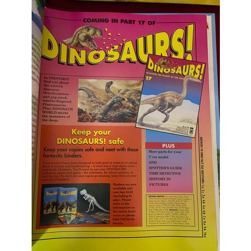 590 - Dinosaur Magazine series issues 1-26 with 3D images and 6 folders