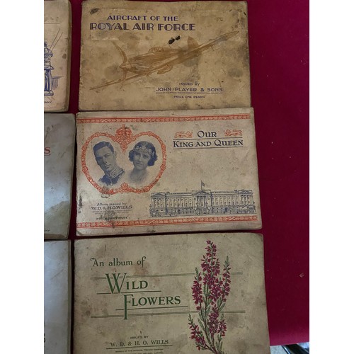 650 - W.D & H.O. Wills cigarette card books from Air Raid precautions, Royal Navy and RAF.