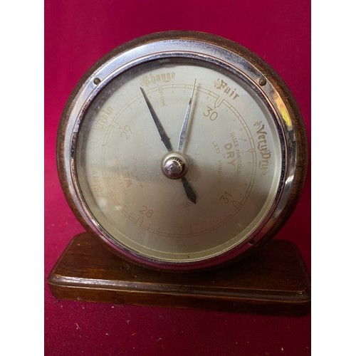 662 - Art Deco Barometer and Thomas Kent alarm clock