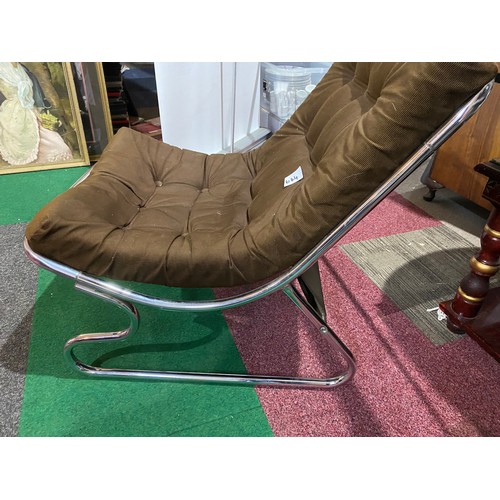 644 - Retro 1060's Peter Hoyte corduroy sling chair.