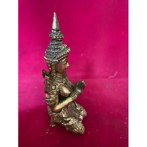 671 - Oriental Thai deity at prayer standing 12cms tall