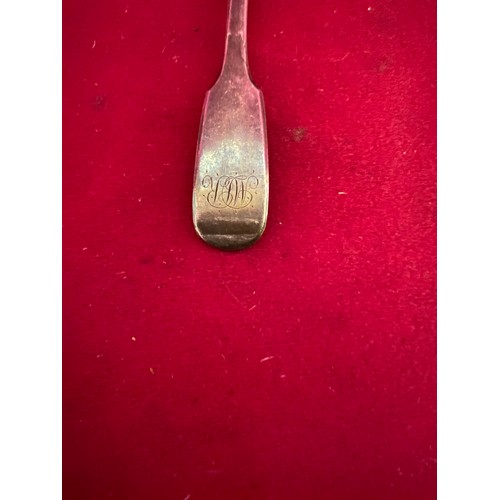 455 - Victorian silver spoon c1851, date letter C