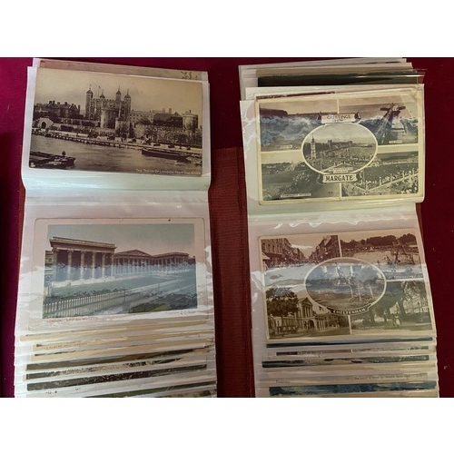462 - 2 Albums of vintage postcards.