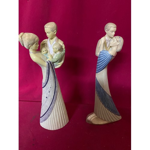 121 - 3 figurines from Ivory Princess,  'Spirited' Lady with Bouquet, 'In Love' man holding woman, 'Blessi... 