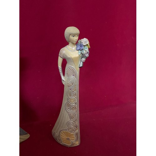 121 - 3 figurines from Ivory Princess,  'Spirited' Lady with Bouquet, 'In Love' man holding woman, 'Blessi... 