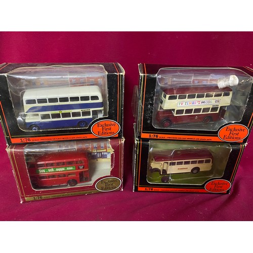 175 - Selection of 9 x boxed collectable buses and advertising trucks