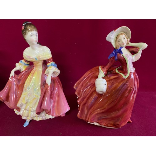 189 - 3 x Royal Doulton ladies, ''Southern Belle', 'Tina' and 'Autumn Breezes'