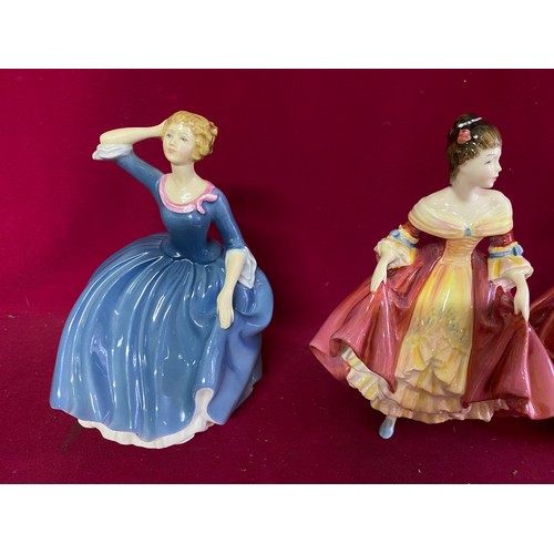 189 - 3 x Royal Doulton ladies, ''Southern Belle', 'Tina' and 'Autumn Breezes'