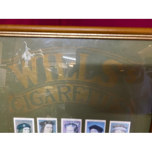 219 - Wills cigarette cards Kings & Queens framed