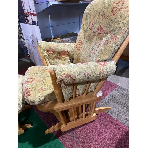 236 - American style rocker with matching footstool