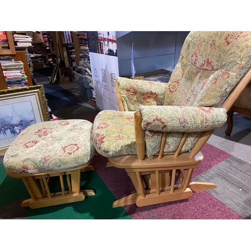 236 - American style rocker with matching footstool