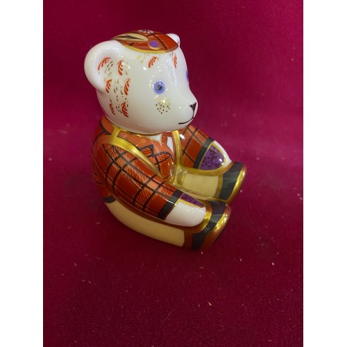 248 - Royal Crown Derby Gold stopper Scottish Teddy, Fraser