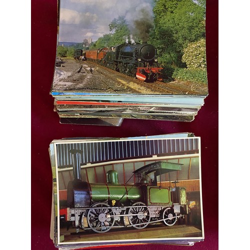 1 - Large box of vintage Rail and Train postcards