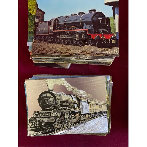 1 - Large box of vintage Rail and Train postcards