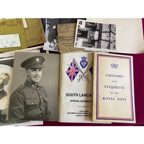 12 - Collection of Militaria including flags, photo's and postcards.