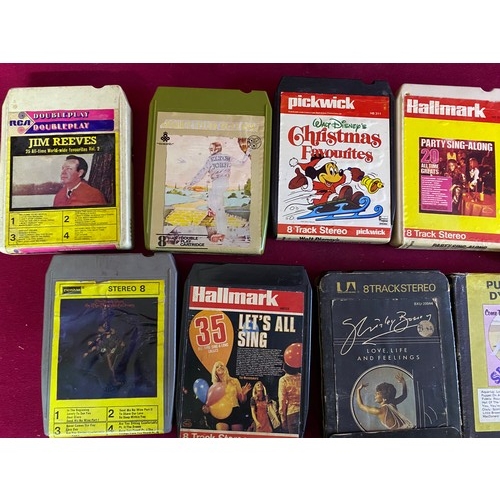 18 - Collection of 8 track cassettes including Shirley Bassey, Tammy Wynette, Elton John and Moody Blues