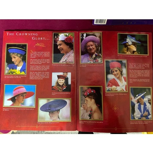 101 - 3 x complete Panini Royal Family sticker albums with over 100 stickers