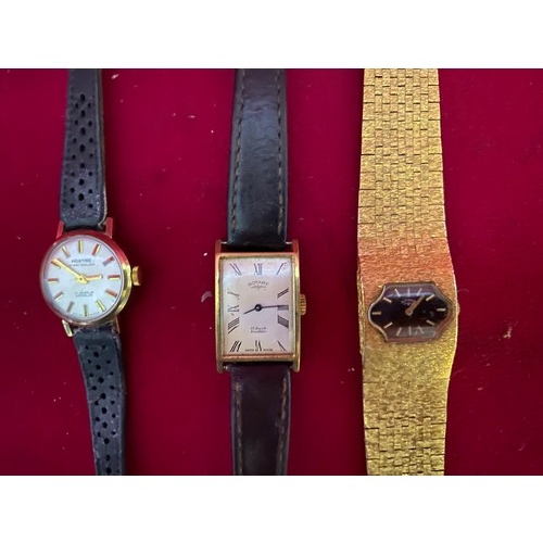 149 - 3 Vintage Swiss Ladies Mechanical watches by Rotary and Montime