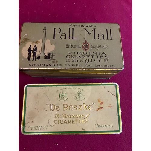 267 - 3 vintage cigarette boxes including State Express, Pall Mall and De Reszke.