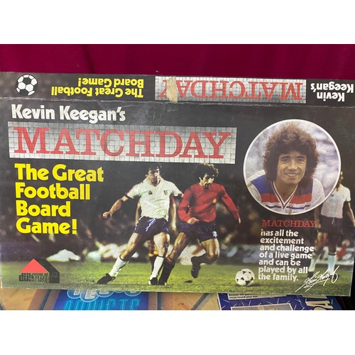 295 - Selection of vintage board games, 'Trivial Pursuit', 'Telly Addicts' and 'Kevin Keegan's Matchday'