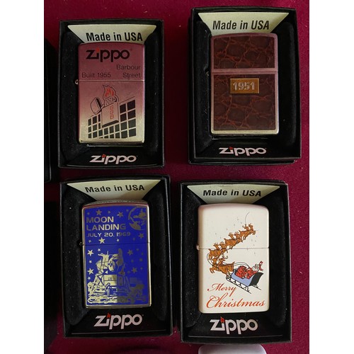 297 - Collection of 12 x copy Zippo lighters including Harley Davidson and Jack Daniels