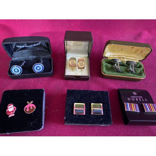 302 - Collection of cuff links, some boxed