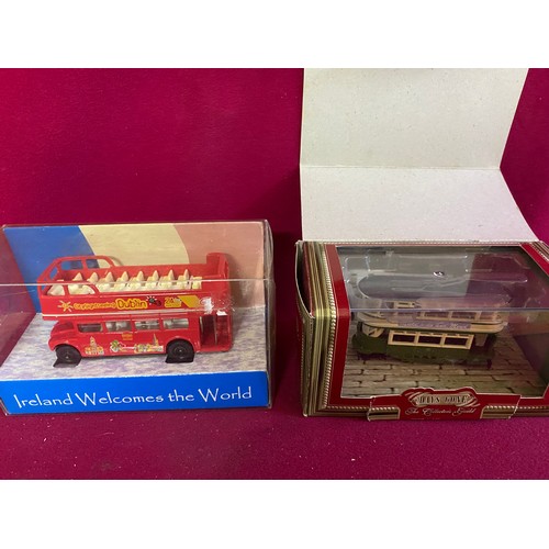 50 - Collection of die cast buses and trams.