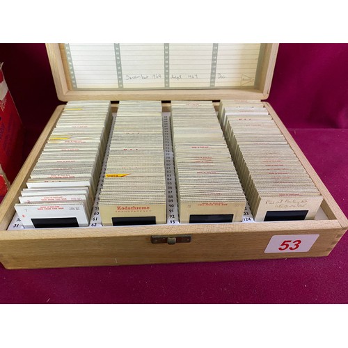 53 - Box of approximately 200 1960's 35mm slides with viewer.