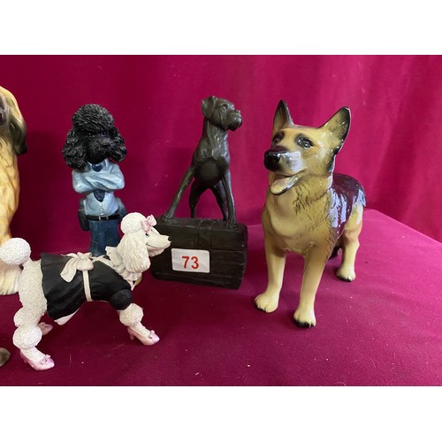 73 - Collection of dog ornaments